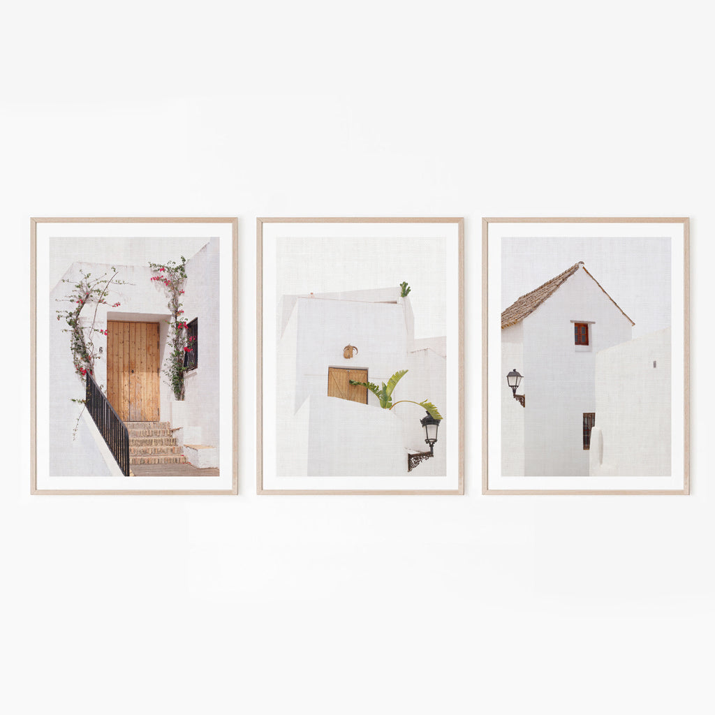 Set of 3 Digital Prints - White Architecture